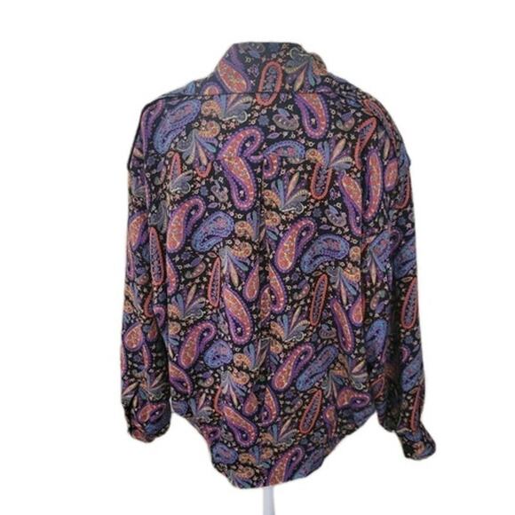 Howard Wolf Vintage Paisley Print Jacket, Women's Size XL Boho Retro Chic Art‎ - Picture 8 of 14
